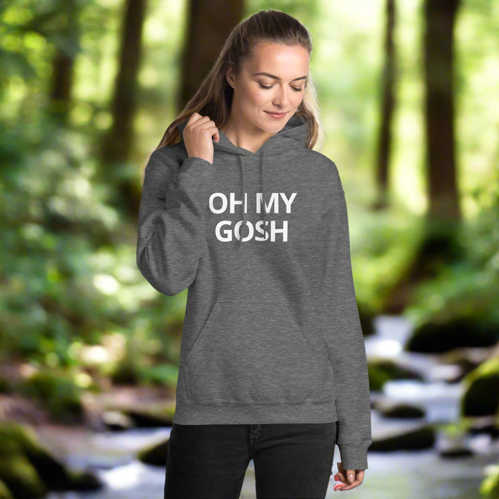 Oh My Gosh Simple White Gildan Unisex Hoodie