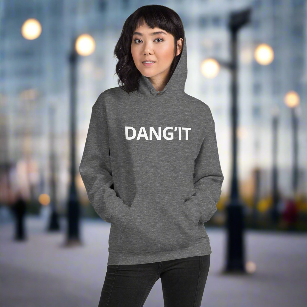 Dang'it Simple White Gildan Unisex Hoodie